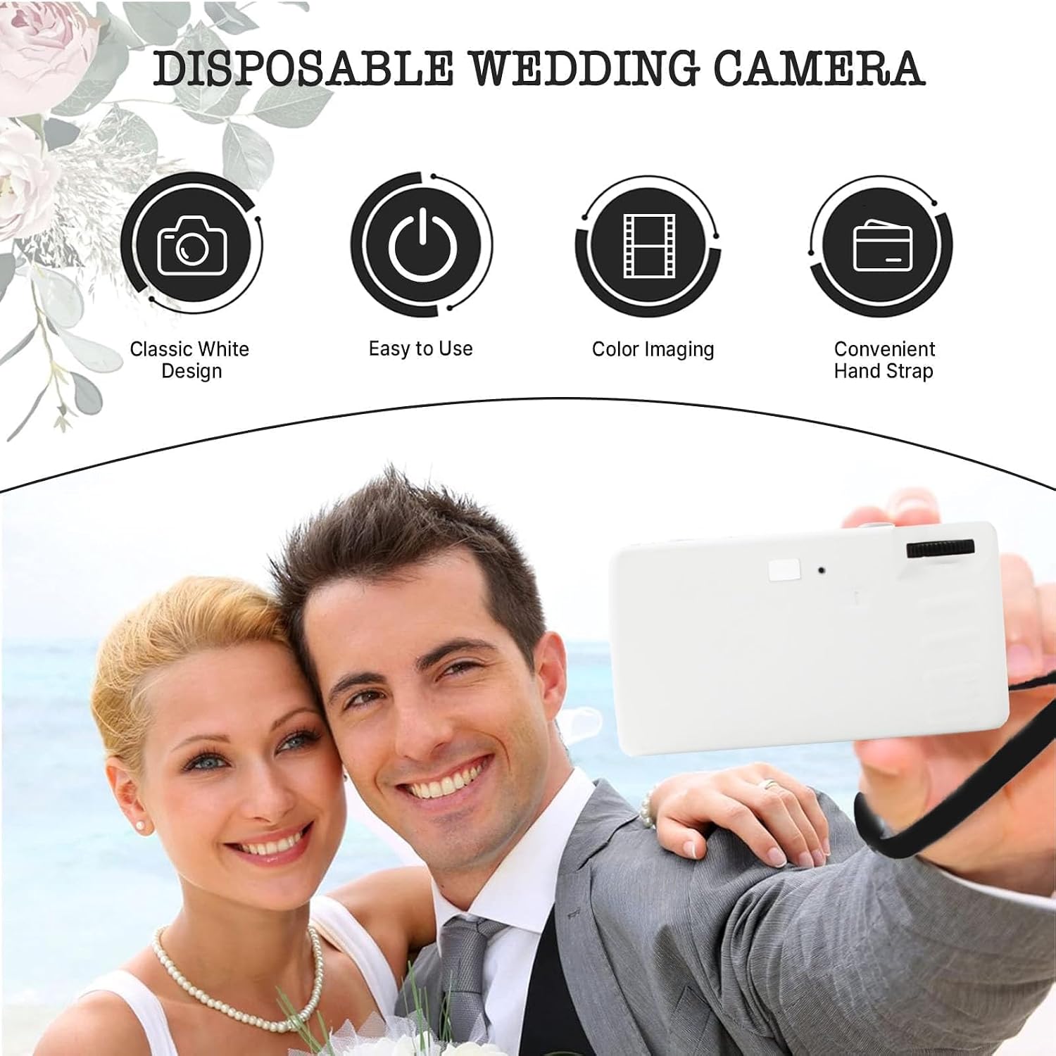 8 Pack of Disposable Cameras for Wedding Bulk Single Use Flash 35mm 17 Film 200 ISO Film Camera for Birthday Concert Travel Anniversary Party Supplies