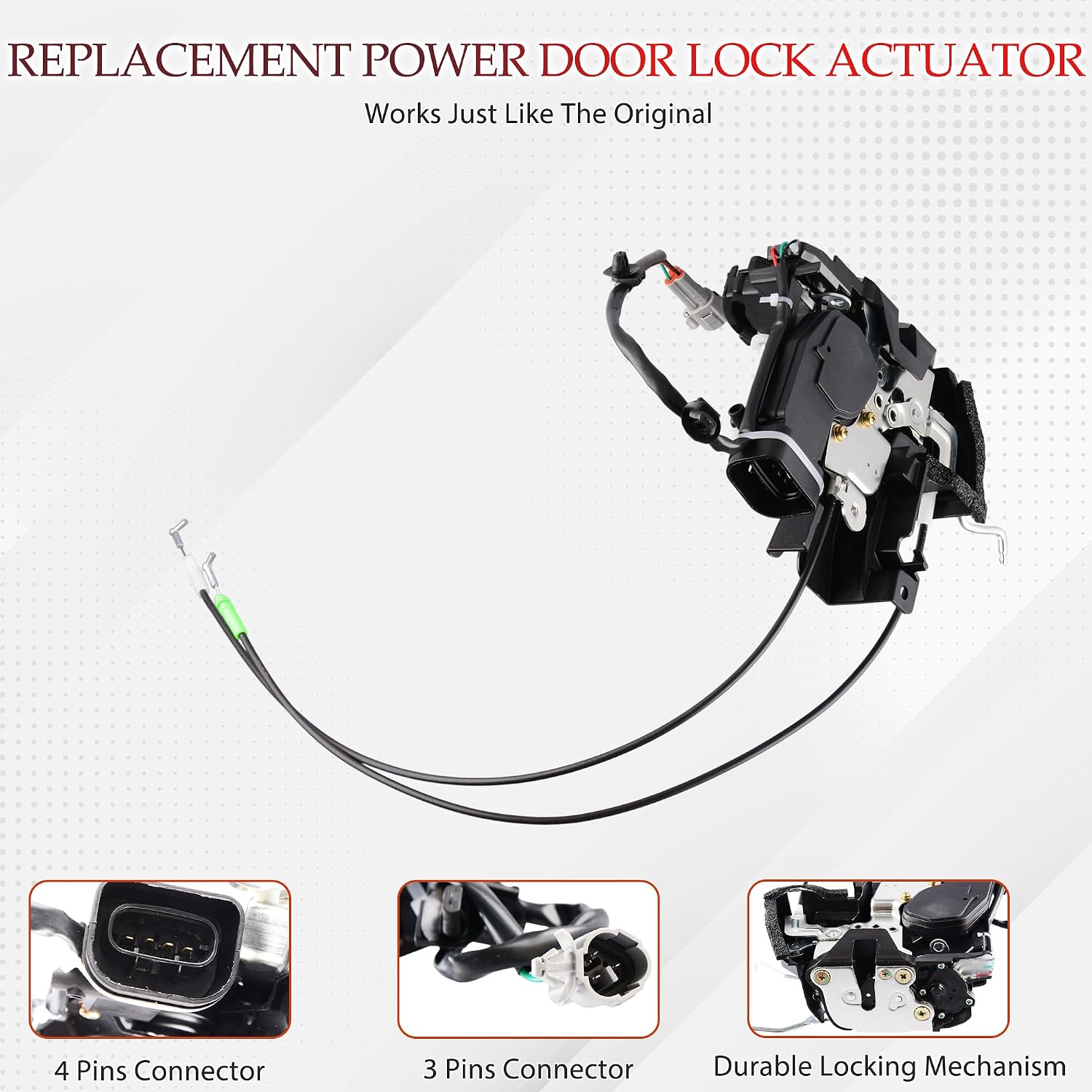 Front Left Door Lock Actuator Compatible for Toyota Tundra 2000-2006, Driver Side Door Latch Assembly Replacement for 69040-0C010