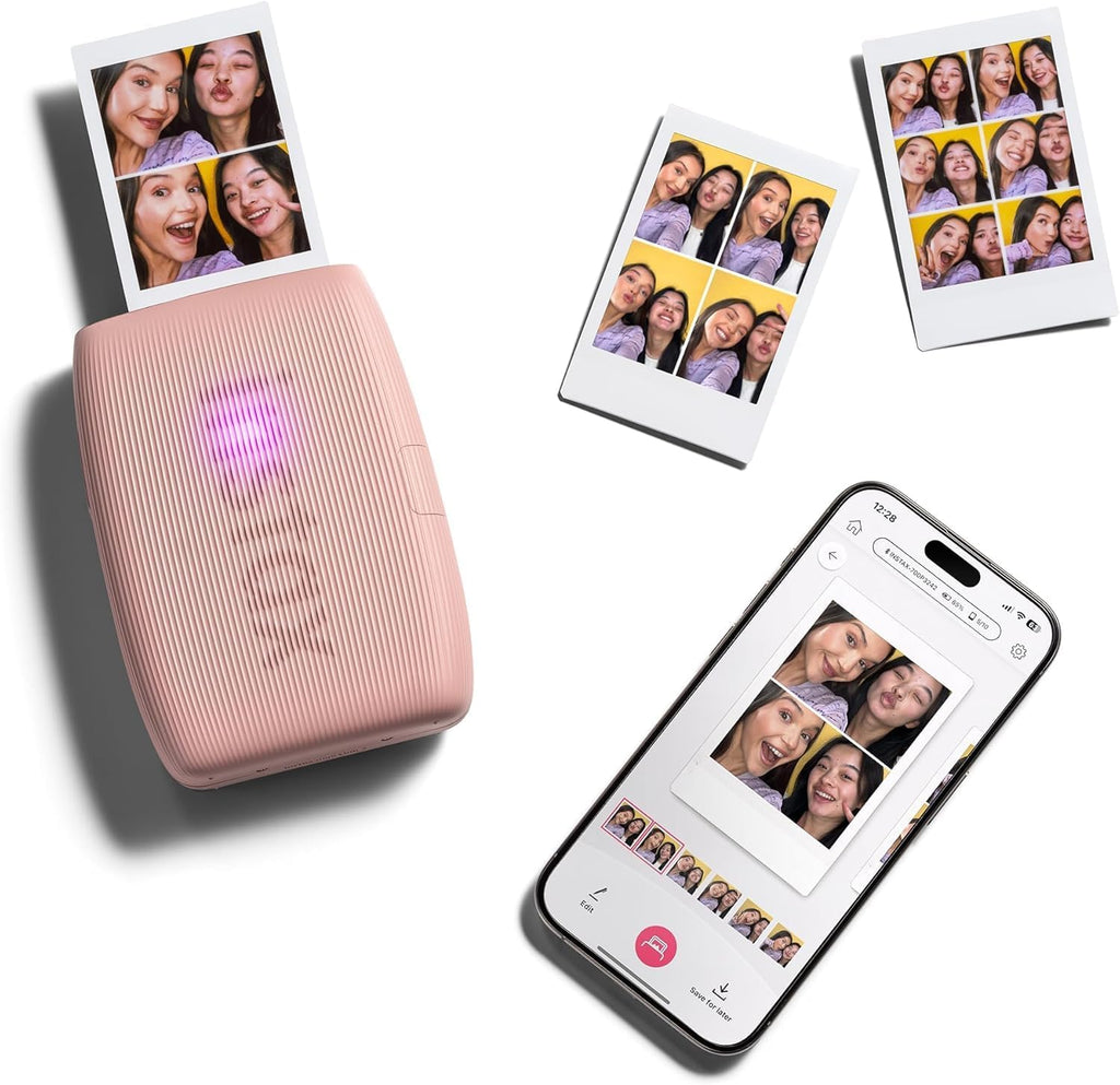Fujifilm Instax Mini Link 3 Smartphone Printer with Instax Mini Films and Free Bonus Microfiber Cleaning Cloth... (Rose Pink, 2 x Twin Pack (40 Sheets))