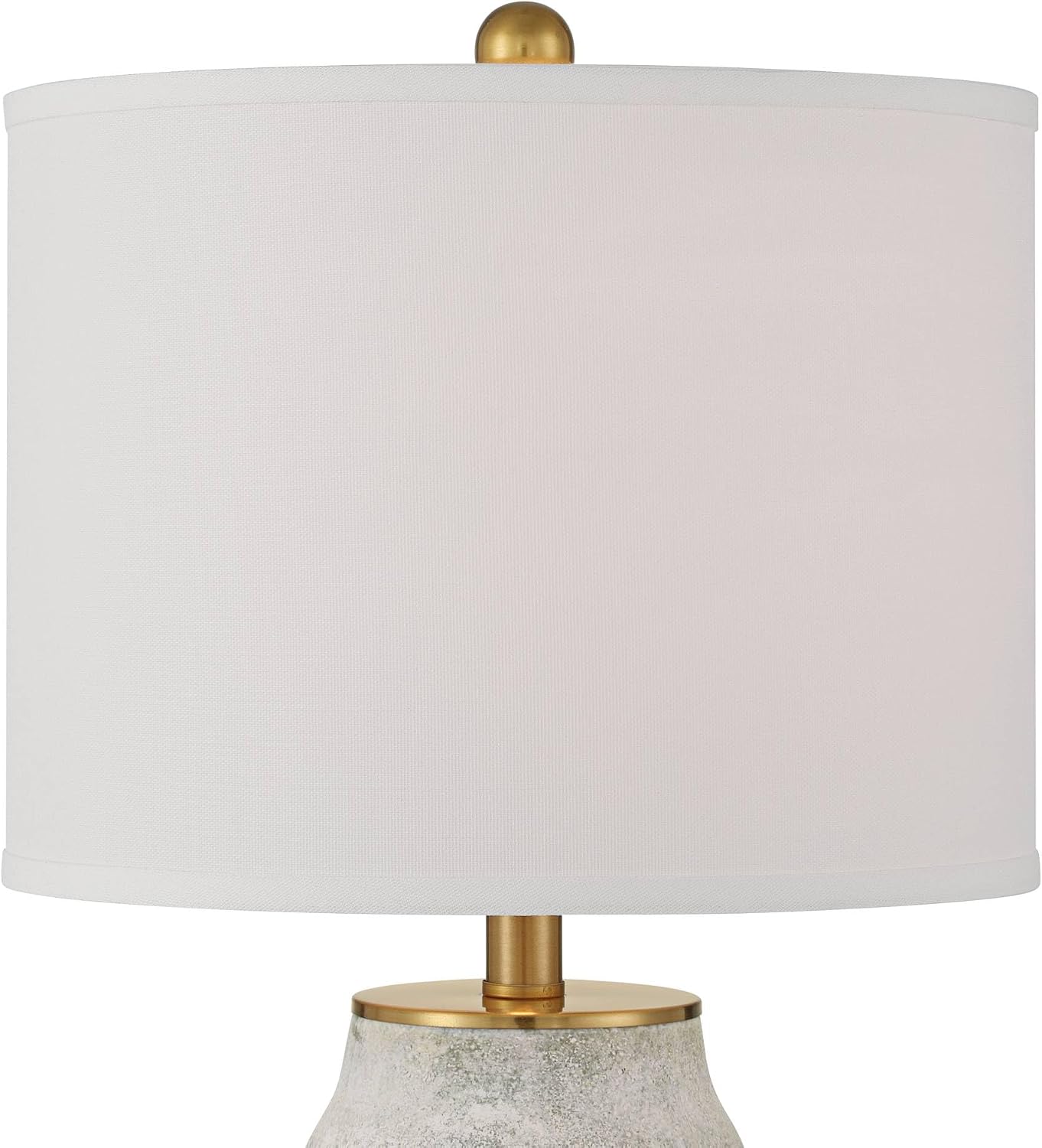 360 Lighting Holly 24 3/4' High Modern 3-Way Table Lamps Set of 2 Gold and Gray Finish Ceramic Fabric White Shade Living Room Bedroom Bedside Nightstand House Office Home Reading Kitchen Entryway