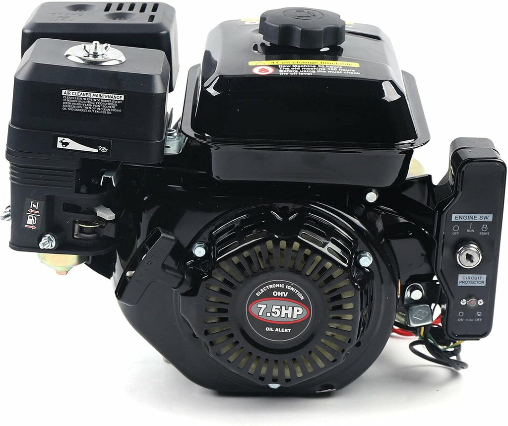 Gasoline Engine Motor 212CC 4-Stroke Industrial Grade OHV Gasoline Engine 7.5HP Electric Start Go Kart Log Splitter Lawnmower Power Engine Horizontal Motor