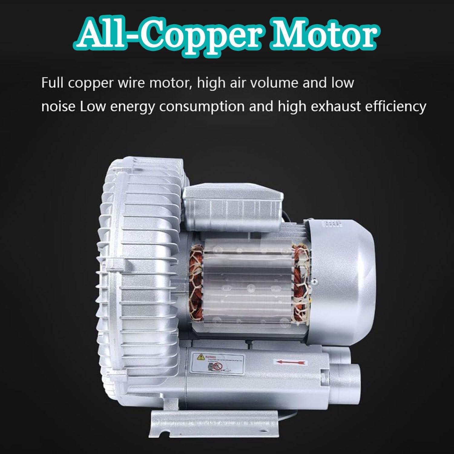 220V Regenerative Blower,High-Pressure Vortex Ring Blower, Regenerative Blower,Aquariums/Fish Farms/Aquaculture/Industrial Vacuum Pump,Three-Phase Electricity,350W/0.47HP