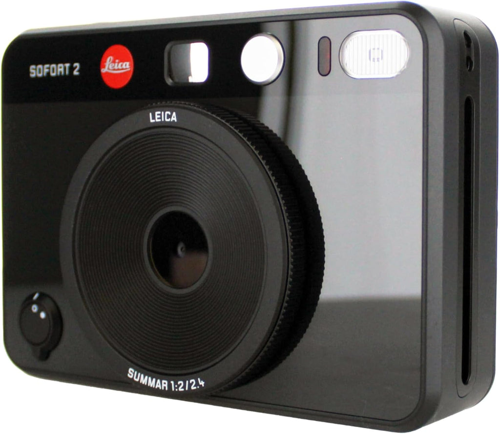 Leica Sofort 2 Hybrid Instant Photo Film and Digital Camera (Black) (19190) with LCD Display Bundle with Fujifilm Instant Film 60 Sheets + 128 GB Memory Card + Bag + Cleaning Kit