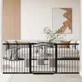 Fairy Baby 76.4'-81.8' Extra Wide Baby Gate for Stairs Doorways, Pressure Mount Pet Gate Auto Close Safety Child Gate, Long Large Dog Gate Indoor for House, 77 78 79 80 81 Inches Wide, Black