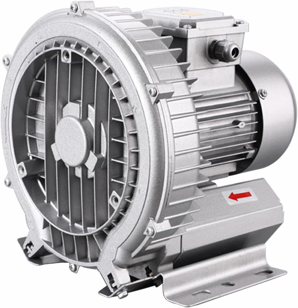 120W-1100W Regenerative Blower, 110v Vortex Blower, Single Phase, Industrial Vacuum Pump Ring Blower 0.16HP-1.49HP, for Air Blowing Or Suction,750W/1.01HP