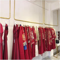 Closet Hanging Rod,Hanging Closet Rod, Wedding Dress Display Shelf Retail Store Garment Rack Ceiling Mount(100x80cm)