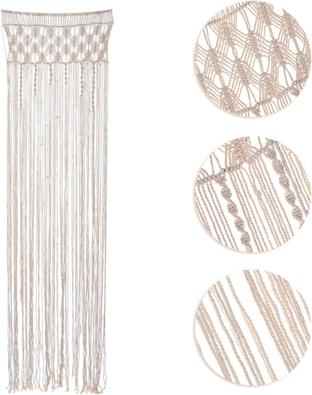 Macrame Macrame Curtain Tapestry Macrame Wall Hanging Woven Tapestry for Room Divider Window Door Curtains Wedding Background Home Decor (200 * 180cm)