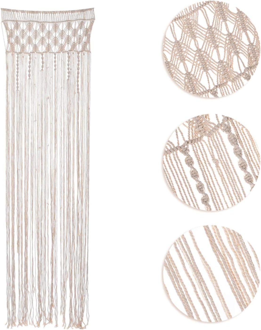 Macrame Macrame Curtain Tapestry Macrame Wall Hanging Woven Tapestry for Room Divider Window Door Curtains Wedding Background Home Decor (200 * 180cm)