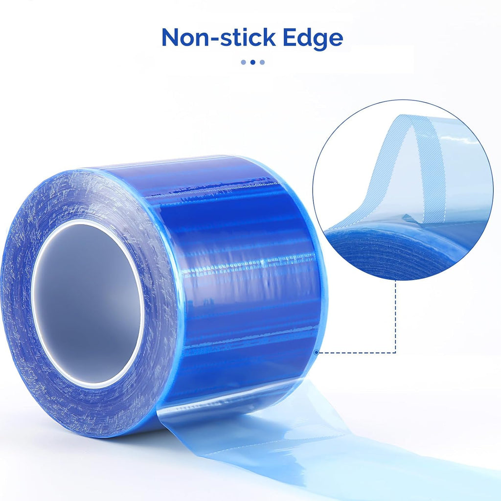 JMU Barrier Film 12 Rolls, Barrier Film Tattoo Blue Barrier Tape for Dental Medical Tattoo, 4 x 6 Inch