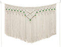 Tapestry Macrame Wall Hanging Tapestry Large Bohemian Wall Decor for Living Room Bedroom Kitchen (Beige 100x65cm)