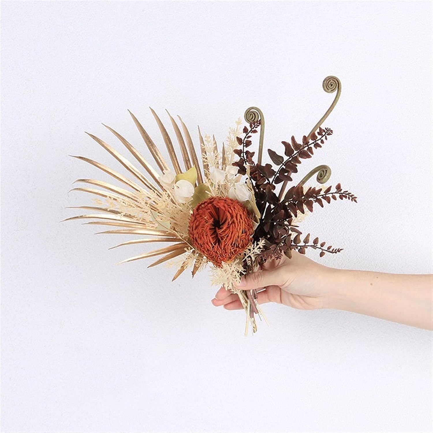 Faux Plants Table Centerpiece Decorations Simulation Dried Flowers Set Home Coffee Table Arrangement Soft Furnishing Fake Flowers Spring Summer Decoration(B)