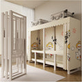 Foldable Wardrobe Closet With Cover, Heavy Duty Metal Clothes Rack For Hanging Clothes, Freestanding Coat Armoire Storage Garment Racks For Bedroom(A,216cm/85inch)