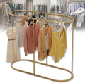 Floor Standing Clothes Hanging Rack, Commercial Round Clothes Rack, Freestanding Hanger Organizer, lothes Boutique Display Racks Display Racks for Hanging Clothes,Gold