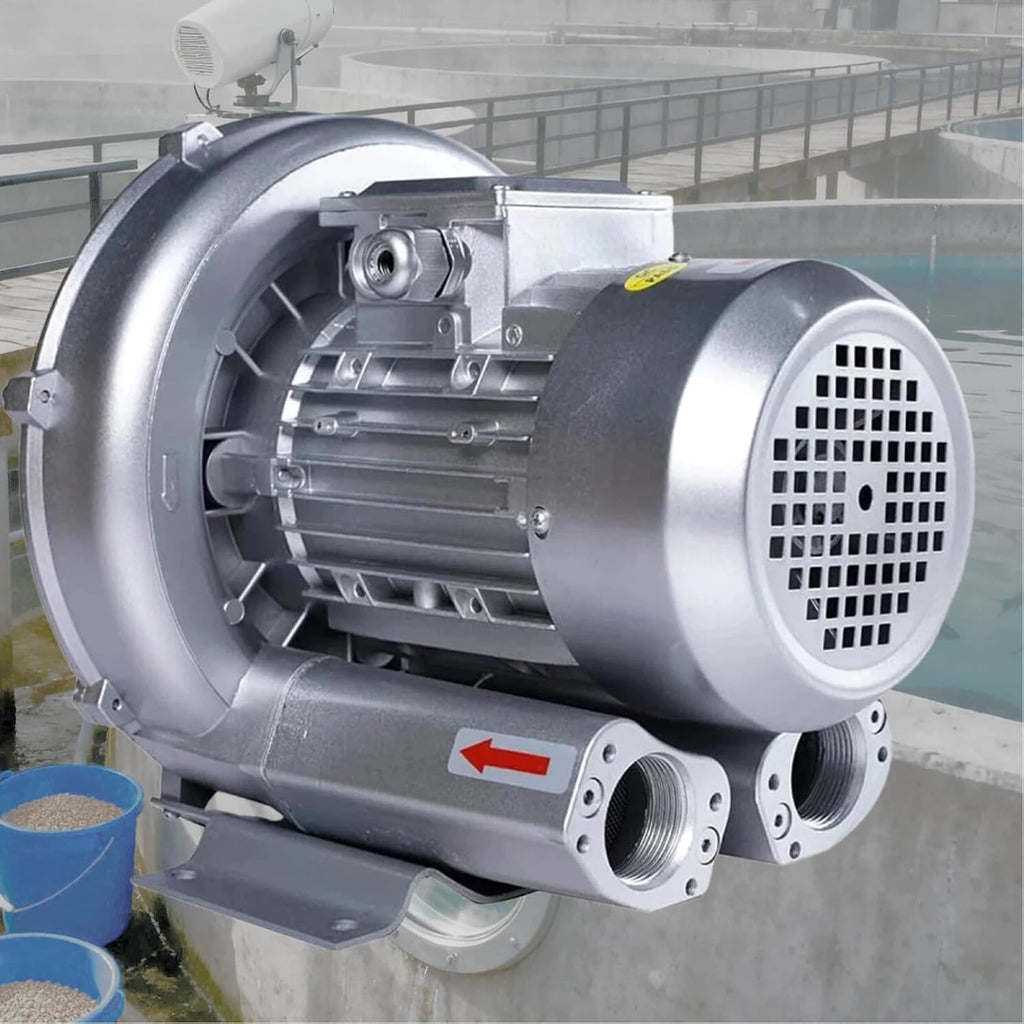 Vortex Ring Blower, 110v 60hz 120W-1100W Regenerative Blower,High-Pressure Industrial Vacuum Pump, Single-Phase Fish Pond Ring Vacuum Pressure Blowers for Air Blowing Or Suction (1500W/2.03HP)