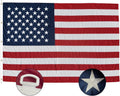 SYII American Flag 10x19 Ft Outdoor, Luxury Embroidered Stars and Double Stitched Sewn Stripes, Heavy Duty Polyester US Flags with Canvas Header and 2 Brass Grommets
