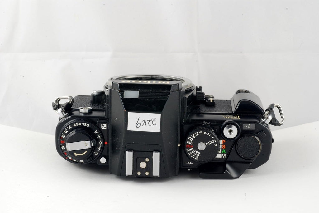 Black Nikon FA film camera; body only, no lens