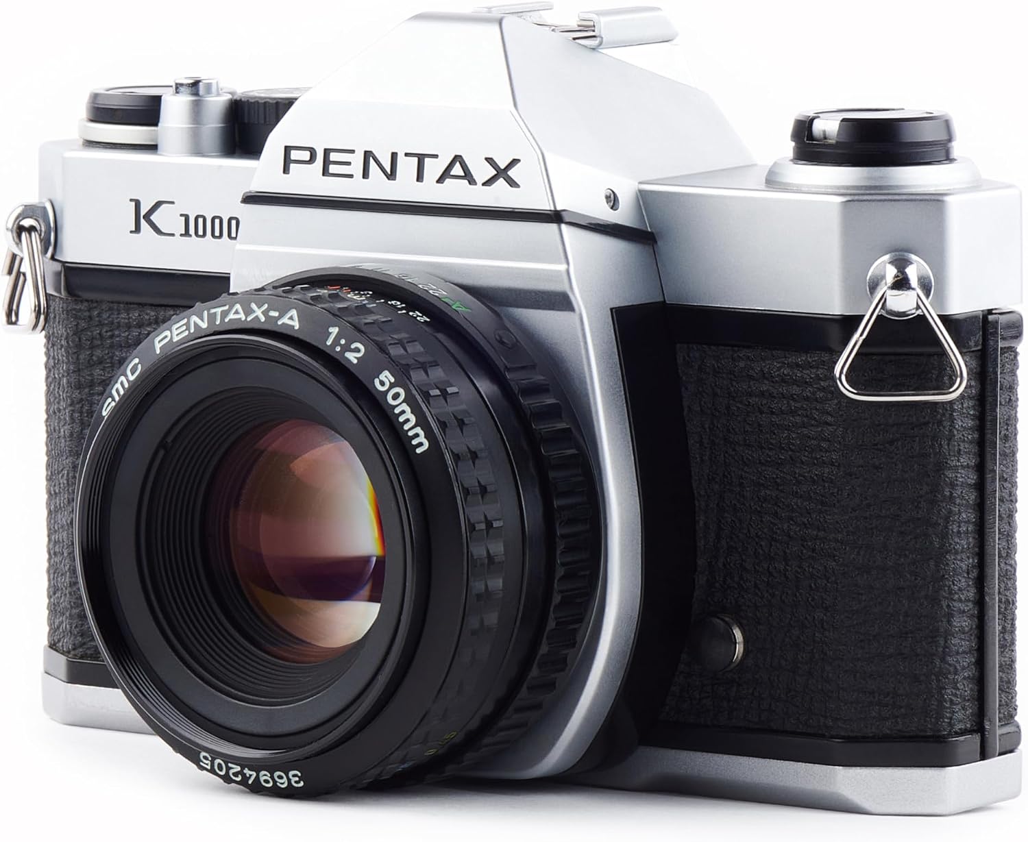 Pentax K1000 Manual Focus SLR Film Camera with Pentax 50mm Lens (Renewed)