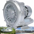 Regenerative Blower Single Phase/Three-Phase, 110V/220V/380V 120W-1500W High-Pressure Industrial Vacuum Pump, Large Airflow Type High-Pressure Vortex Ring Blower(350W/220V)