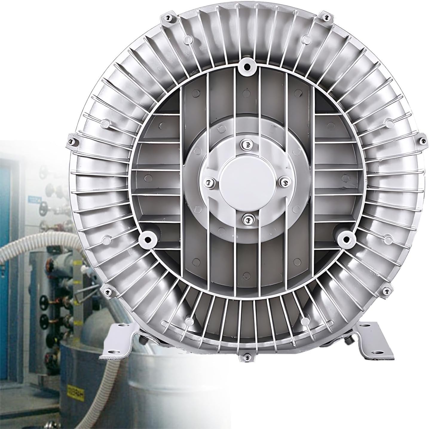 Regenerative Blower,Single Phase/Three Phase High-Pressure Vortex Ring Blower,Regenerative Air Pump for Sewage Aeration Aquarium 120W/180W/250W/370W/550W/750W/1100W/1500W 750W/380V