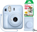 Fujifilm Instax Mini 12 Instant Camera + Minimate Custom Case + Fuji Instax Film 20 Sheets Twin Pack (Pastel Blue)