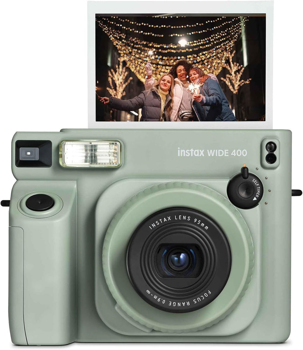 Fujifilm INSTAX Wide 400 Instant Camera - Sage Green with Creative Bonus Bundle of Fujifilm Wide Instant Film... (Camera + 2 Wide Twin Pack)