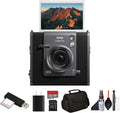 FUJIFILM INSTAX Wide EVO Hybrid Instant Film Camera Bundle with Bag + 32GB Memory Card + USB Card Reader, SD/microSD + SD Adapter + Charging Adapter + Cleaning Kit