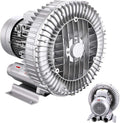 Industrial Vortex Ring Blower, Regenerative Blower Pump 2980 Rpm for Wastewater Treatment, Fish Farm, Workshop Aeration(120w,220v)