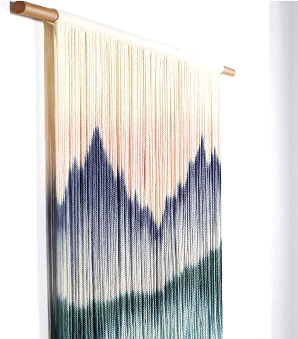 Woven Tapestry,Macrame Wall Hanging Bohemian Art Decor for Bedroom Living Room Decoration Natural Plant Dyes (Beige 80 * 50 CM)