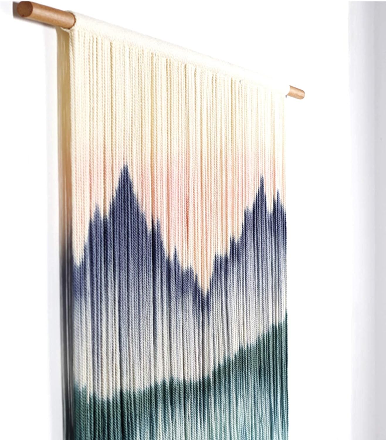 Woven Tapestry,Macrame Wall Hanging Bohemian Art Decor for Bedroom Living Room Decoration Natural Plant Dyes (Beige 80 * 50 CM)