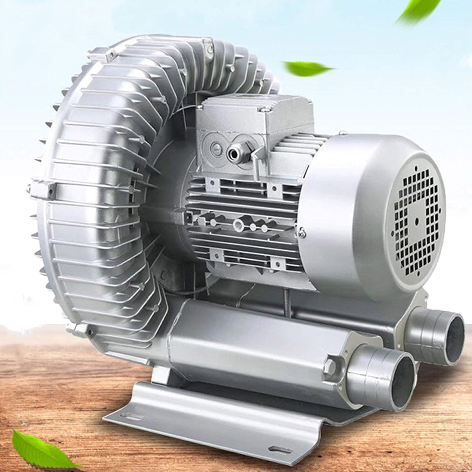 Regenerative Blower 120W-1100W High-Pressure Industrial Vacuum Pump for Air Blowing Or Suction, Sewage Aeration Vortex Blower, Single Phase,Low Noise(750W/1.01HP)