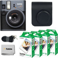 Fujifilm Instax Mini 41 Instant Film Camera Bundle with Groovy Case for Fuji Instax Mini 41, Twin Pack Film (40 Sheets) and Cleaning Cloth – Black (5 Items)