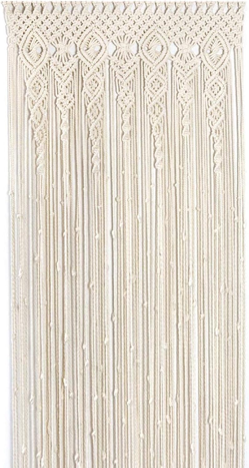 Macrame Macrame Curtain Tapestry Macrame Wall Hanging Woven Tapestry for Room Divider Window Door Curtains Wedding Background Home Decor (130 * 180cm)