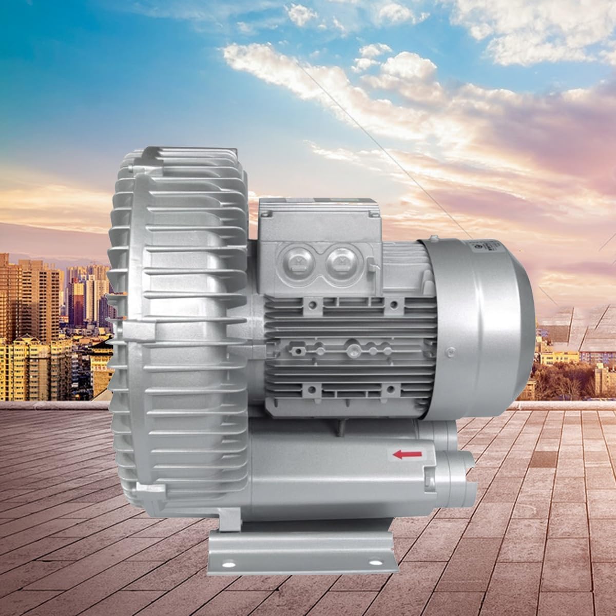 Regenerative Blower 0.16HP~1.49HP, Single Phase High-Pressure Industrial Vacuum Pump 110V 50Hz, Vortex Blower for Sewage Aeration Fish Pond(1100W/1.49HP)