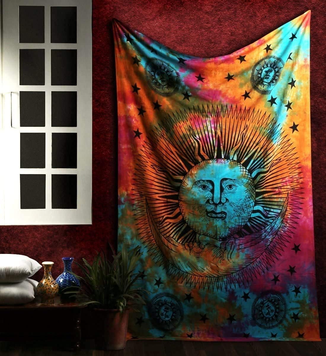 Marubhumi Wholesale Lot of Cotton Mandala Wall Hanging Tapestry Poster Bulk (100 PCS LOT, 40x30 Inches)