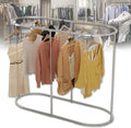 Floor Standing Clothes Hanging Rack, Commercial Round Clothes Rack, Freestanding Hanger Organizer, lothes Boutique Display Racks Display Racks for Hanging Clothes,Silver