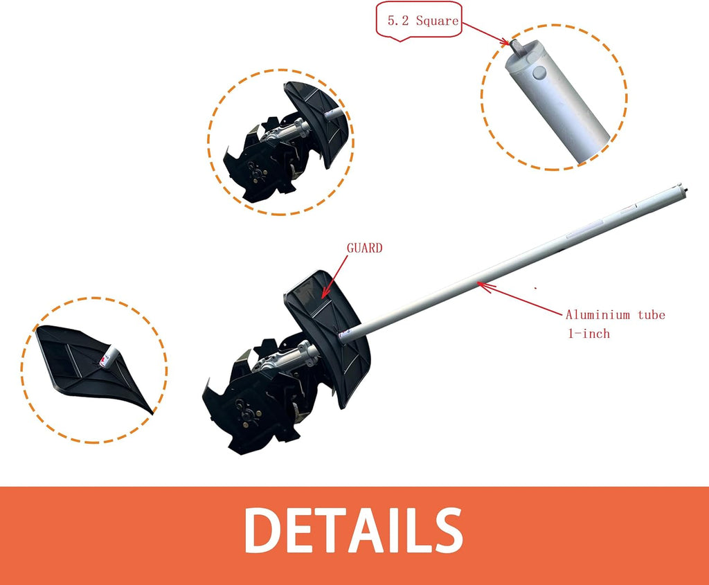 Cultivator Trimmer Attachment Compatible with Popular Motor Heads Like the KM 55, 94, and 111, and Grass Sting Trimmer Head 、BrushCutter Head and Lithium-ion Multi Head System