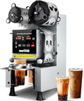 WantJoin Cup Sealer Machine - Full Automatic Cup Sealing Machine 90/95mm Caliber Electric Boba Sealing Machine Seals 500-600 Cups/H Digital Control Panel Cup Sealer for Bubble Milk Tea Coffee Shop