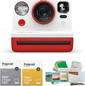 Polaroid Originals Now Viewfinder i-Type Instant Camera (Red) Bundle with Color Instant Film, Film Kit and B and W Film (4 Items)
