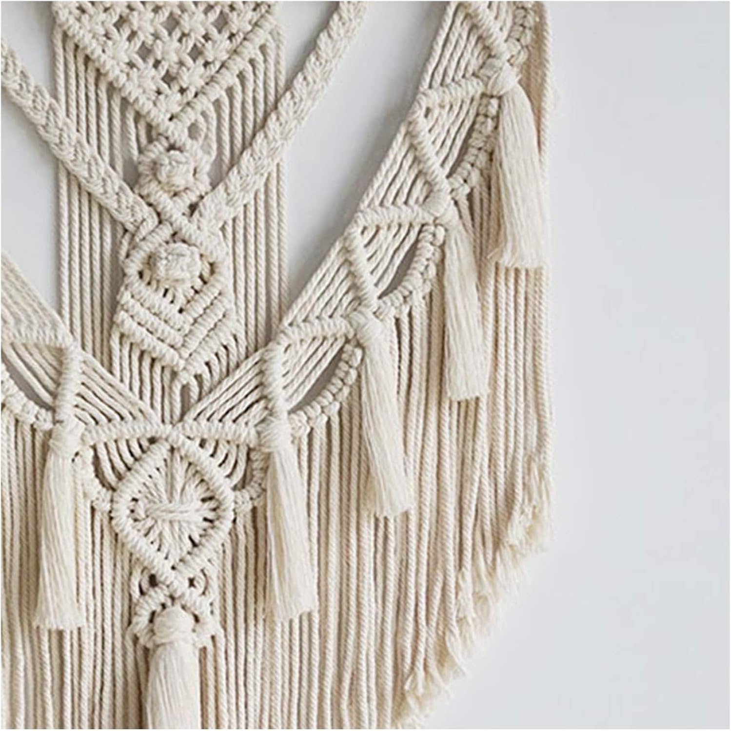 Woven wall hanging, Wall Tapestry Macrame Wall Hanging Large Boho Decor Cotton Woven Macrame Wall Hanging for Wedding Decoration Handmade with Tassel
