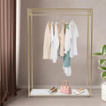 TFCFL Heavy Duty Metal Garment Rack Freestanding Clothes Rack Wedding Dress Display Stand Floor-Standing Clothing Rack with Bottom Storage Shelf
