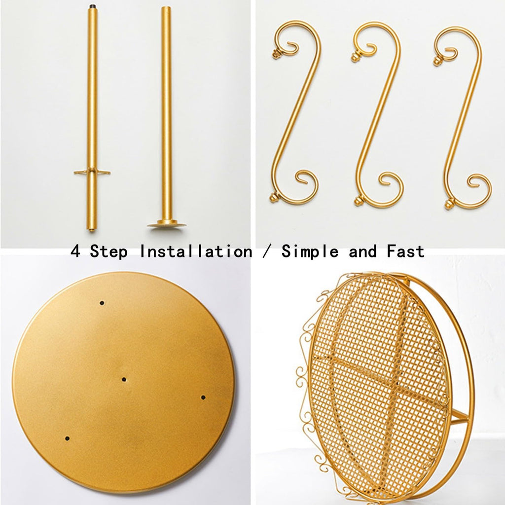 Large Clothing Rack, Metal Garment Rack for Hanging Clothes, Freestanding Coat Rack, Clothes Display Rack Retail Clothing Rack for Bedrooms Living Rooms Stores, Gold