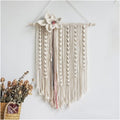 Tapestry Macrame Wall Hanging Tapestry Hand Woven Tapestries Bohemian Craft Decoration for Home Decor Living Room Bedroom (OneColor 45x60cm)