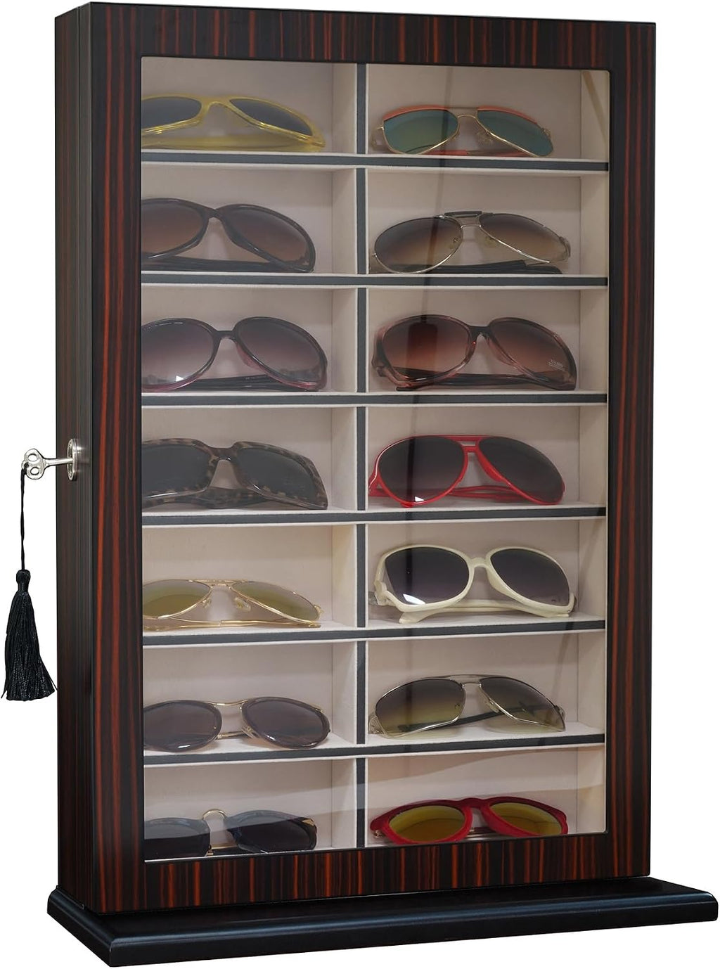 TIMELYBUYS Large Eyeglass Sunglass Glasses Display Case Storage Box Organizer