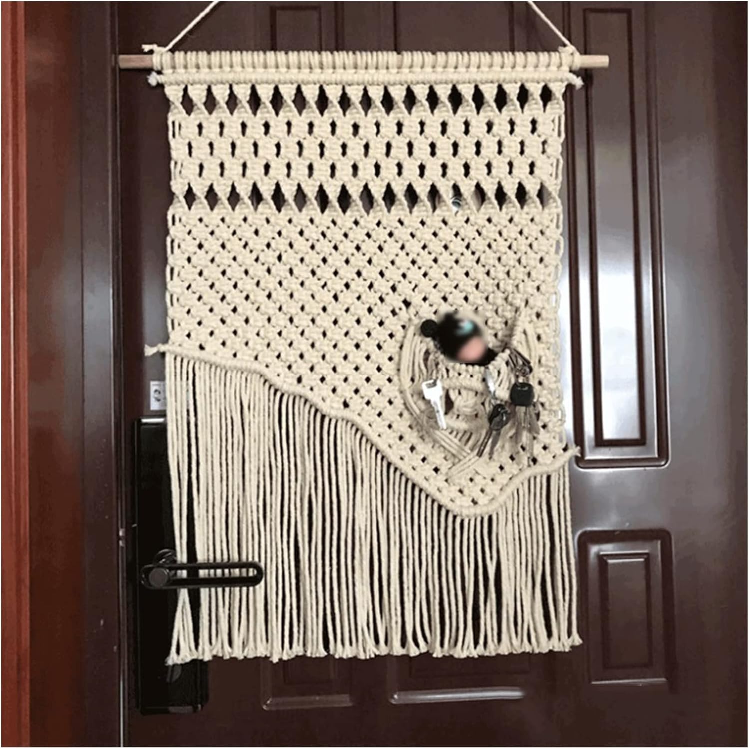 Tapestry Macrame Wall Hanging Tapestry Bohemian Crafts Home Bedroom Decoration Handwoven Tapestries (OneColor 50x70cm)