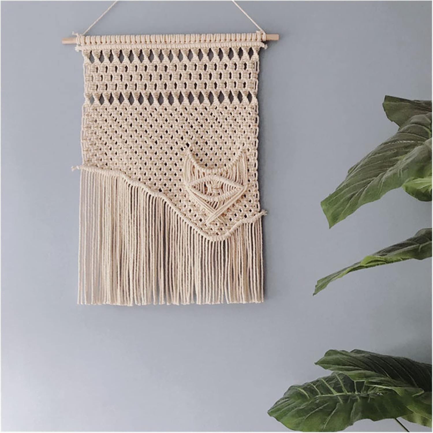 Tapestry Macrame Wall Hanging Tapestry Bohemian Crafts Home Bedroom Decoration Handwoven Tapestries (OneColor 50x70cm)