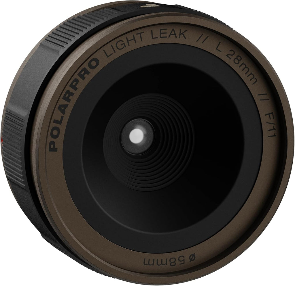 PolarPro LightLeak Lens 28mm - Dispo Film Look for Digital Cameras | Adjustable Light Leak Ring, Fixed F/11 Aperture – Vintage Disposable Looks w/Soft Focus, Grain & Lens Flares – for Leica L Mount