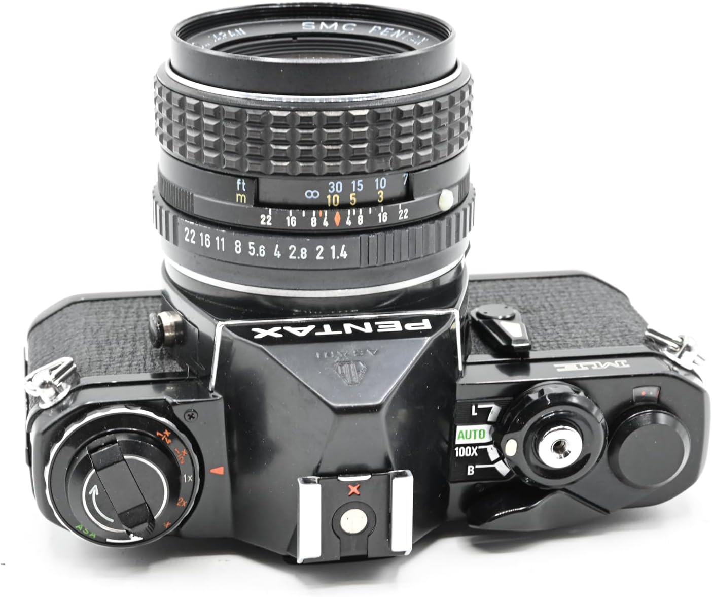 Pentax ME 35mm SLR Film Camera with Pentax PK Lens Mount System and Included MF/Manual Focusing Zoom Lens. Custom and Auto Shutter Options. (Renewed)