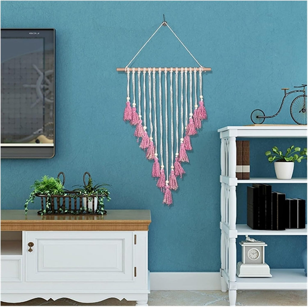 Tapestry Hand Woven Tapestry Macrame Wall Hanging Tapestry Bohemian Wedding Tapestry (Color : OneColor) (OneColor)
