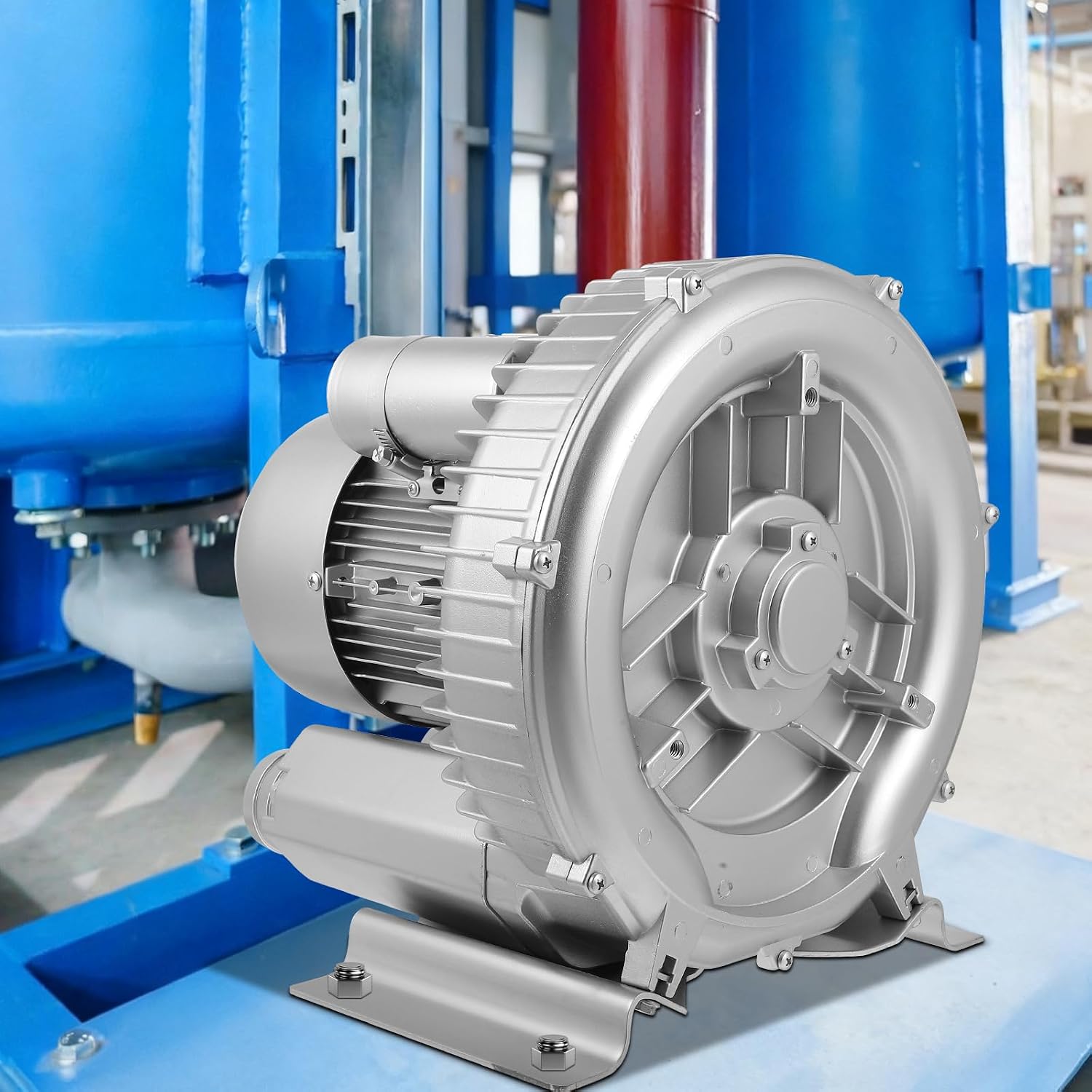 2.4HP Blower, 1.8KW 150CFM 110-120V Single Phase, High-Pressure, Industrial Vacuum Pump for Air Blowing or Suction, Sewage Aeration Aquarium Fish Pond Packaging