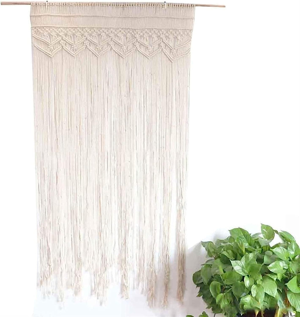 Modern Wall Decor Woven,Wall Hanging Art Tapestry, Macrame Wall Hanging Boho Tapestry Fringe Wall Decor Woven Home Decoration for Apartment Living Room Bedroom Gallery (Beige)